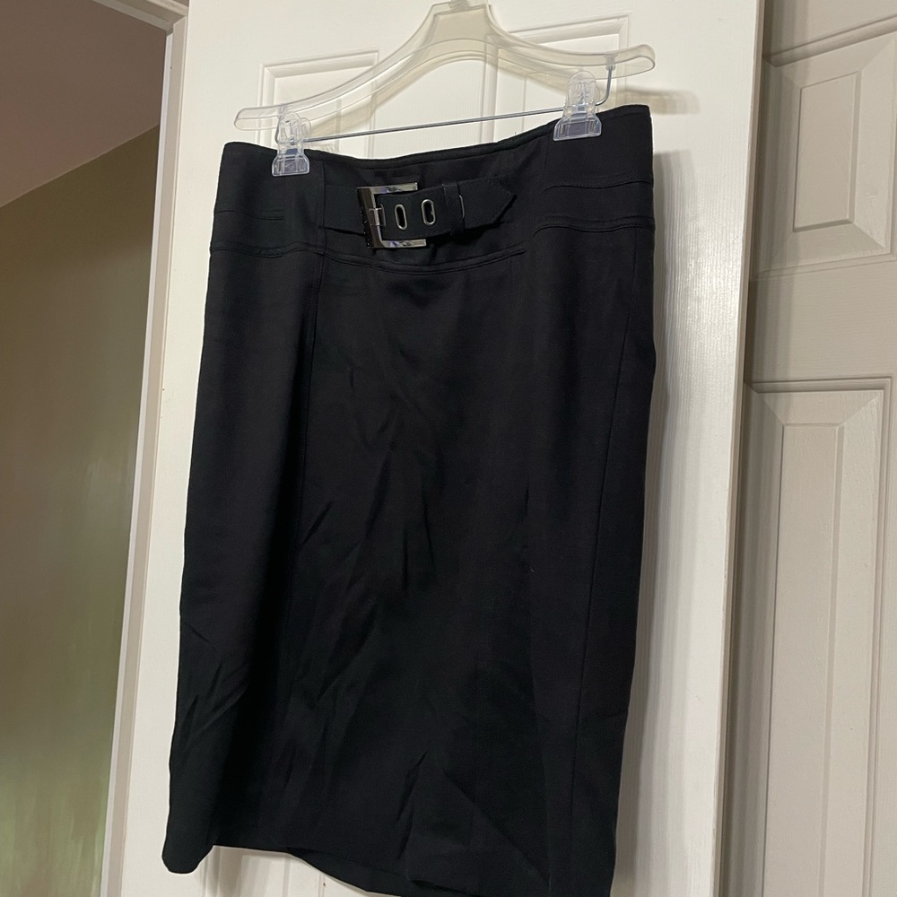 Woman stretch skirt with attached front belt, size 14